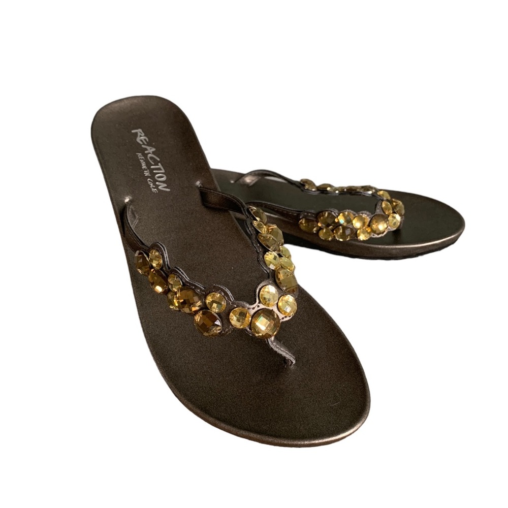 Kenneth Cole Reaction Sandals with Chunky Jewels/Rhinestones - SIZE 7M